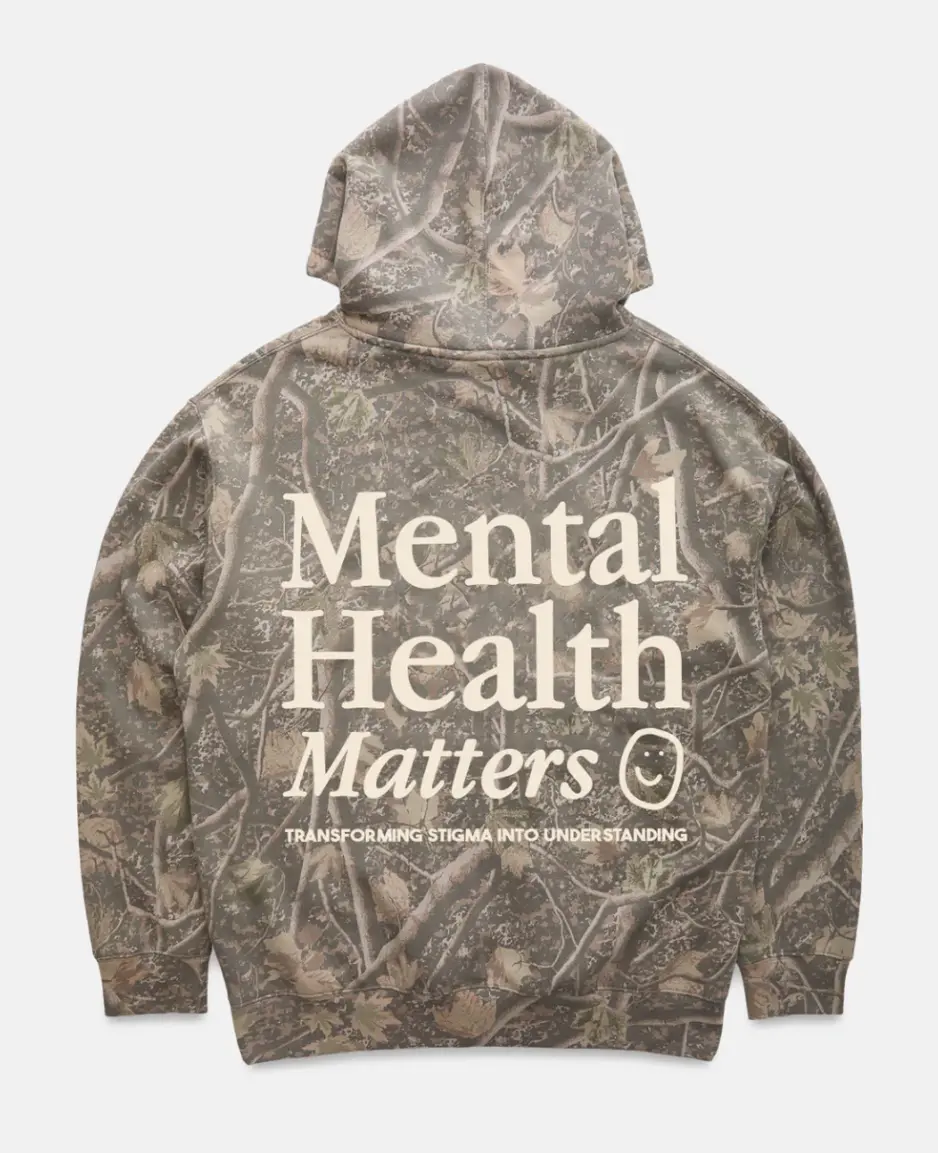 Mental Health Matters Hoodie - Camo, Mental Health Awareness Hoodie, Inspirational Camouflage Sweatshirt, Unisex Pullover Hoodie for Men Women