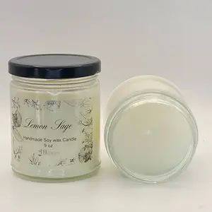 Lemon Sage Candle for Home Decor and Ornaments