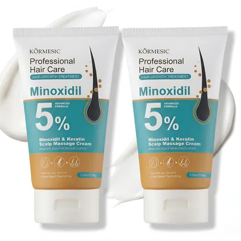 [Buy 1 Give 1] 5% Minoxidil Hair Growth Scalp Massage Cream for Adults - Keratin Boost, Ginger Extract, External Scalp Use, Follicle Repair, Root Strengthening, Thickening - Japanese Haircare Hair Loss Products
