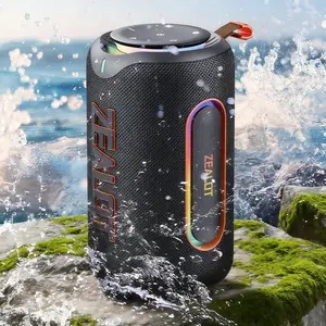 60W Portable Bluetooth Speaker ZEALOT, Rechargeable Party Speaker, Stereo Sound with Vibrant Bass, IPX6 Waterproof, 8000mAh Playtime, Colorful Light Effects for Camping, Party, Gym, Pool, Beach, Home, Yoga, Gift