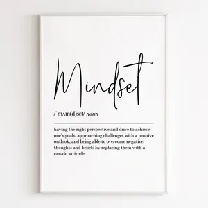 Mindset definition,  wall art,, inspirational wall art, motivational wall art, office prints, psychology art