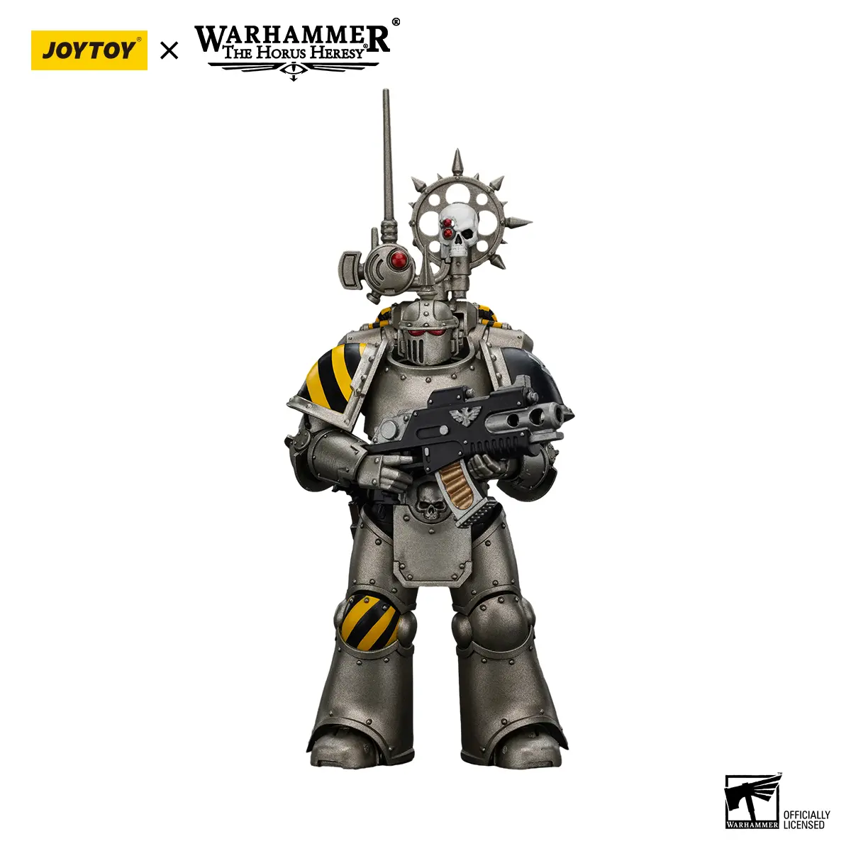 Joytoy 1/18 Durable Articulated Action Figure - Iron Warriors MKII Tactical Legionary with Nuncio-Vox, Model JT01468, Jointed Action Figures, Collectible Toys, Articulated Figures