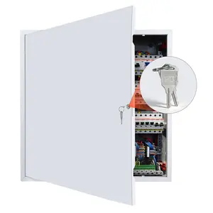 【FathersDayGift】 VEVOR Access Panel for Drywall, 25.2 x 25.2 in Galvanized Steel Access Door, Easy Install Hinged Service Panel with Key, for Ceiling Plumbing Electrical, 24.4 x 24.4 in Cutout Size, White