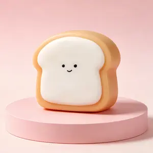 Cute Toast Slow Rising Squishy Toy, Super Soft Stress Relief Squeeze Toy for Office & Home, Kawaii Fidget Toy for Anxiety Relief, Perfect Gift for Kids & Adults