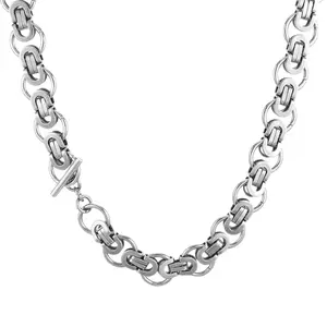 Round Link Chain Necklace - Stainless Steel