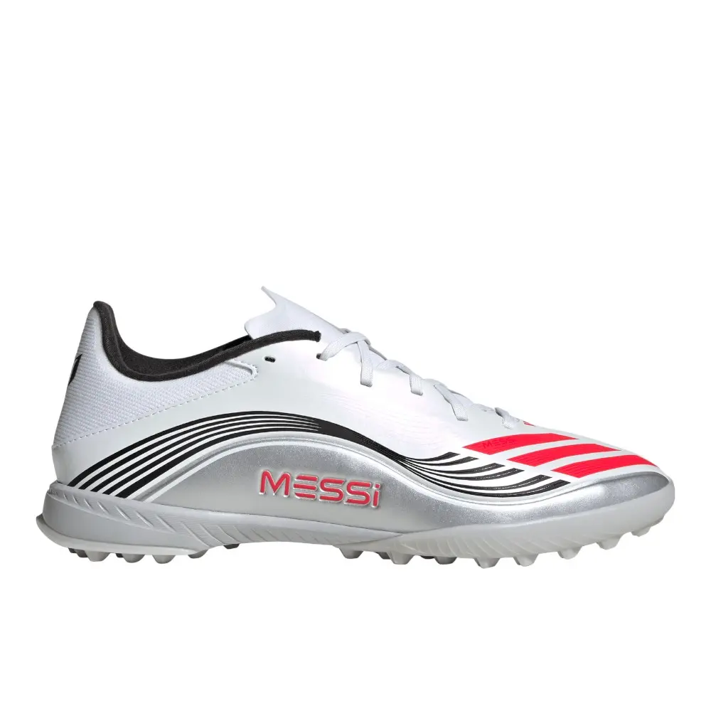 adidas Mens F50 Messi League Turf Football Sneakers Shoes - White adidas Mens F50 Messi League Turf Football Sneakers Shoes - White
