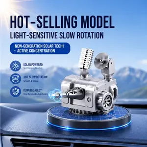Scented Car Air Freshener , Solar-Powered Rotating Radar-Shaped Car Ornament—Long-Lasting Car Diffuser