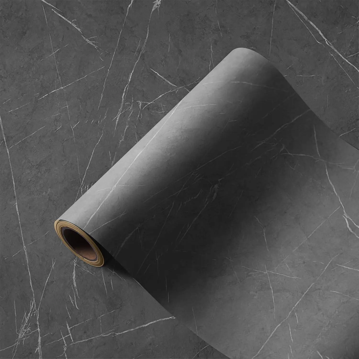 Marquina Charcoal Marble Contact Paper - Peel and Stick Wallpaper & Backsplash for Countertops & Furniture - Waterproof Self-Adhesive Vinyl Film - 23.6" x