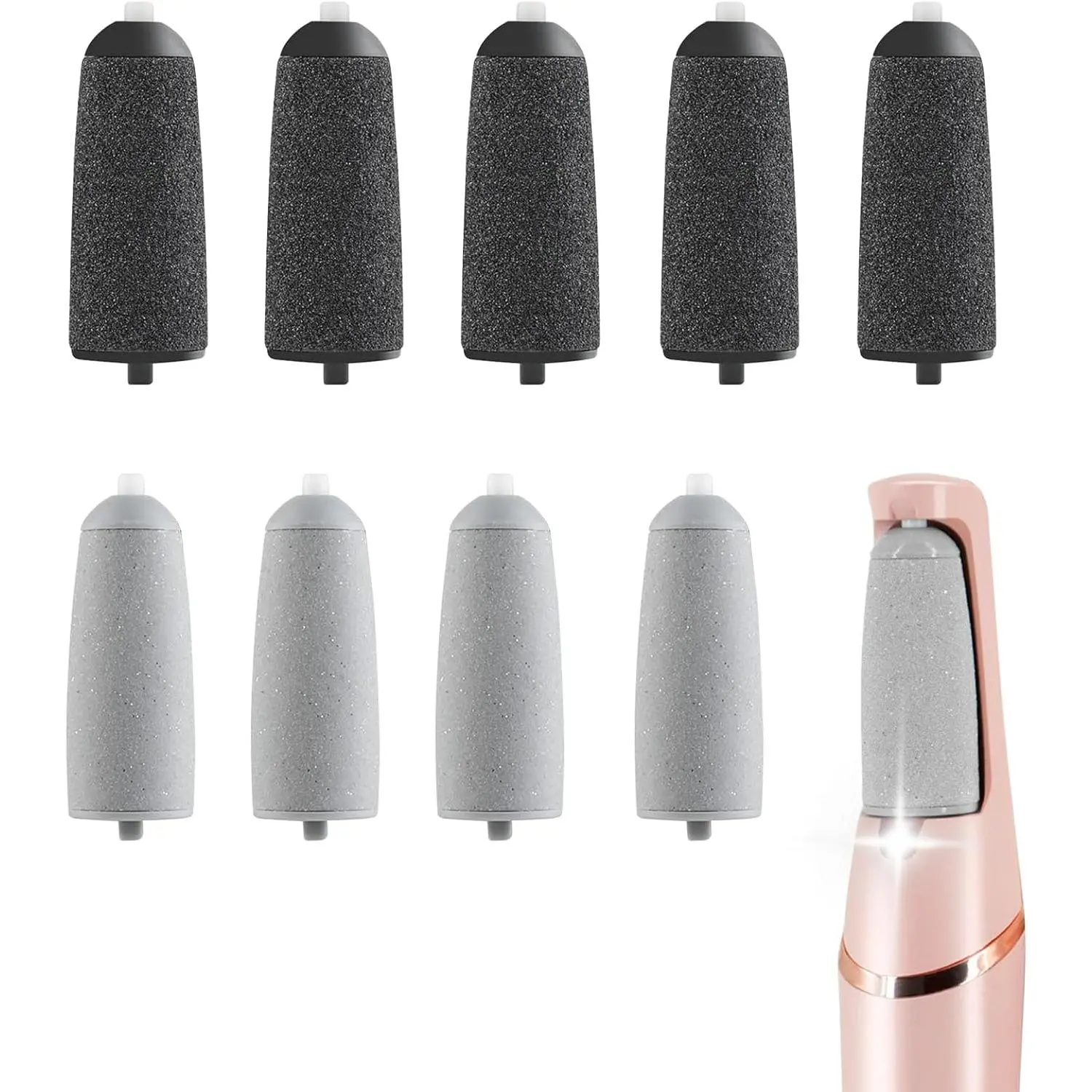 9 Pack Pedicures Replacement Heads for  Pedi, Eelectric Tool Foot File, Pedi Replacement Roller  fit Finishing  Pedi (Pedicure Tool Not Included)
