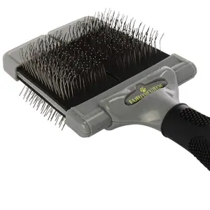 FURminator Large Firm Slicker Brush for Dogs Detangling & Grooming Tool Essential for Regular Grooming Sessions Hair Removal UPC 811794013462