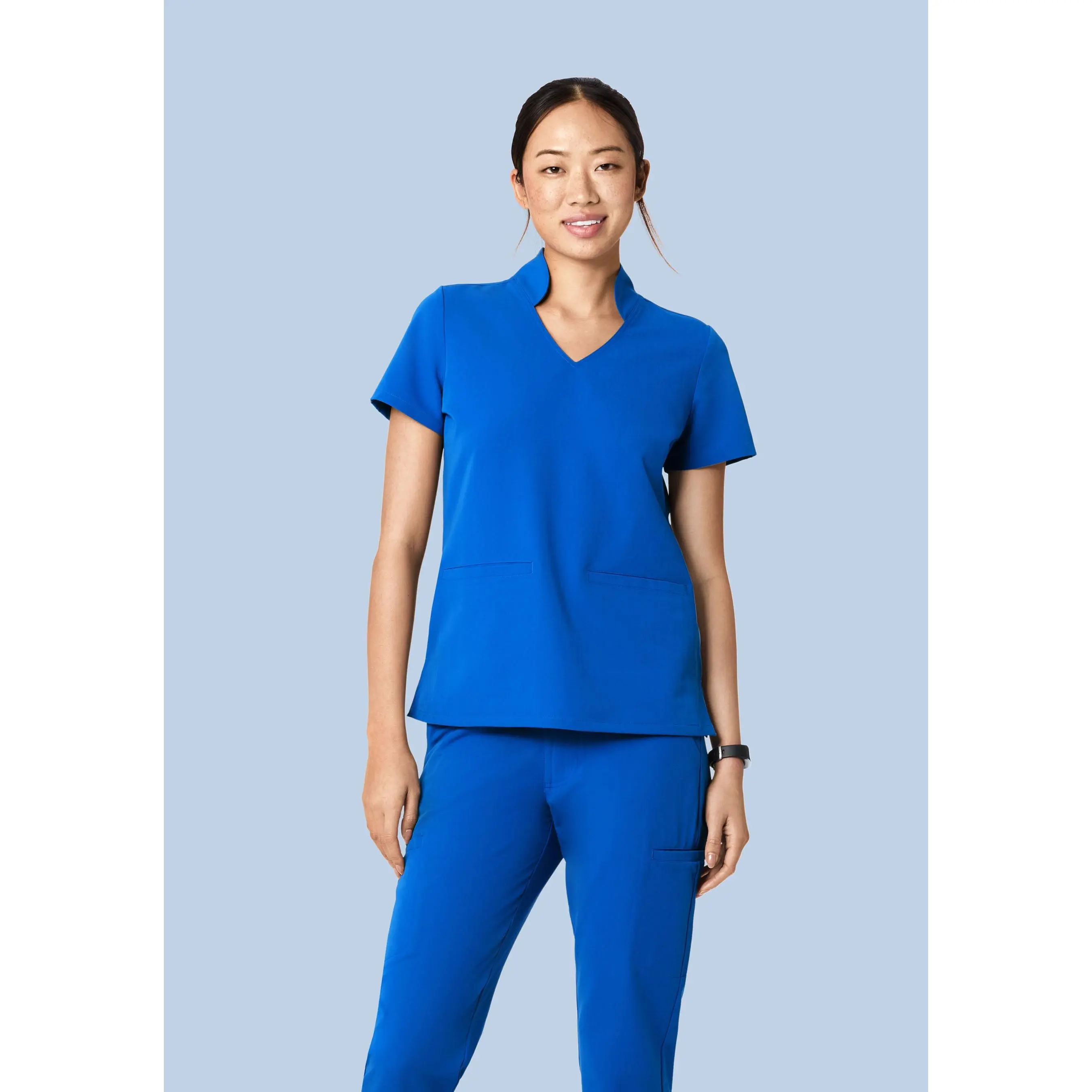 Multi Wear Collar Top Royal Blue