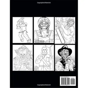 Horror Coloring Book: The Scariest Monsters and Notorious Villains from Classic and Modern Horror Movies - 102 Pages Soft Cover for Adults & Kids