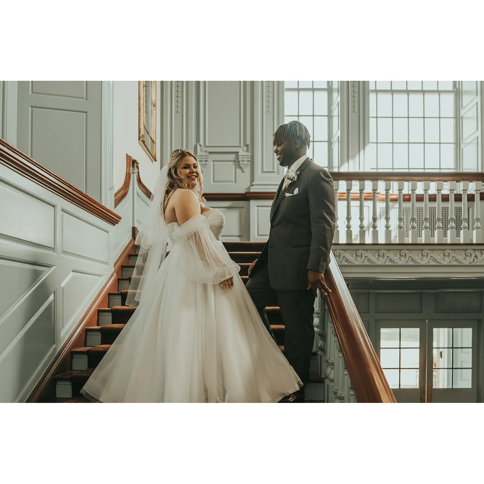 Ash-Lee Off Shoulder Ballgown Wedding Dress, Off Shoulder Ballgown, Poofy Sleeved Wedding Dress