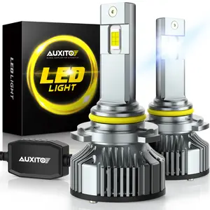 AUXITO 9005 Headlight Bulbs, 6500K White, 40000LM 1000% Brighter 9005 LED Bulb for High Beam Low Beam,9005/HB-3/HB3u Fog Light Replacement, Pack of 2