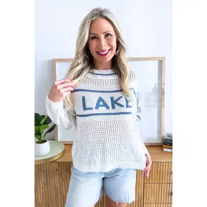 Open Light Knit "LAKE" Pullover Sweater