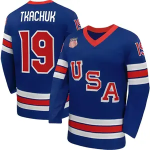 #19 Tkachuk Team USA Winter Olympics 2026 Jersey Blue Print All Sizes S-5XL Y