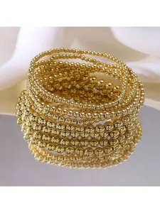 7pcs Gold Bracelets For Women Gold Bracelet Stack Pearl Beaded Bracelets For Women 14K Stretch Bead Ball Bracelet Sets High Quality Bracelet Jewelry For Mother's Day Birthday Gifts，perfect for everyday wear