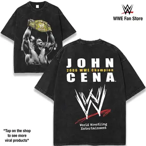 John Cena “Champion 2006” Graphic Tee Men Top Shirt Wash 230gsm Cotton – Rise of a 16-Time World Champion, Ruthless Aggression Era Dominance, Iconic Title Reigns, Main Event Legacy & Career-Defining Battles in WWE fashion 2E7