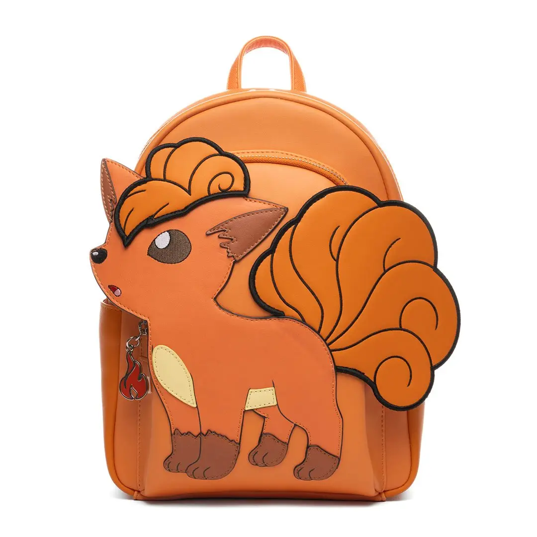 Loungefly Pokemon Vulpix Faux Leather Cosplay Mini Backpack with Appliqué Tails - 707 Street Exclusive, Animal Figure Backpacks, Anthropomorphic Character Backpacks