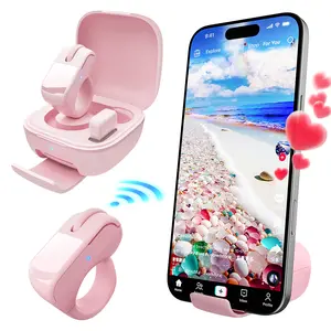 Bluetooth-2.4G Dual-Mode Air Finger Ring Mouse, Smartphone/Cellphone Digital Mobile Accessories, PowerPoint Page Turner, Web Browsing & TikTok Short Video Remote Control, Compatible with iOS, macOS, Android, Windows