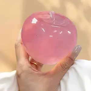 Soft Crystal Apple Stress Relief Toy, Non-Edible Jelly Apple Squishy Toy, Touch Sensory Fidget Toy for Anxiety Relief, Cute Desk Decor & Unique Gift for Teens Adults
