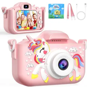 Kids Camera with Selfie Mode,48MP HD Digital Camera with Cute Silicone,1080P Video,Case Rechargeable Toy,Perfect Birthday or Summer Gift for Boys and Girls Ages 3–12, Ages 6+ Star Galaxy