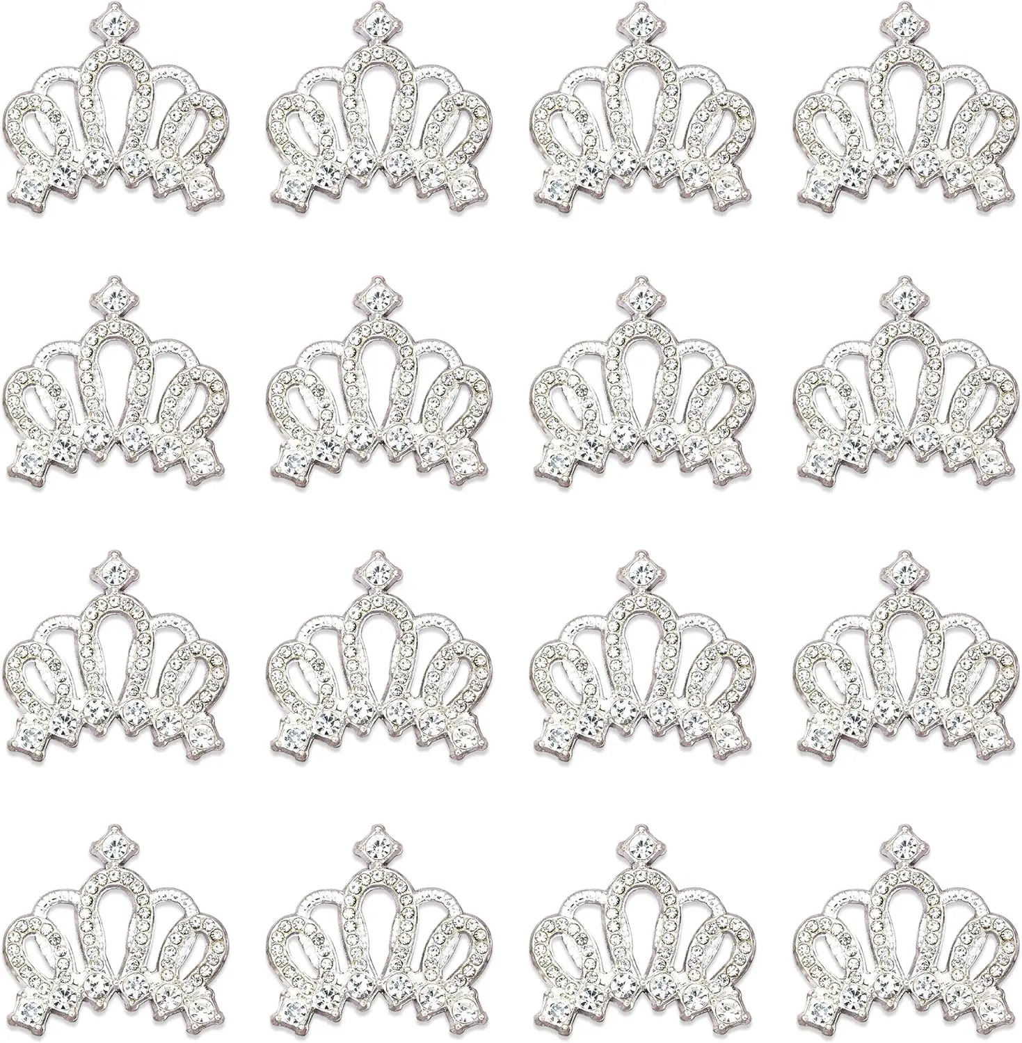 30 count Crown Rhinestone  Embellishment for DIY Handmade Hair Accessories Sneakers, Clothes, Party Decorations  Box DressRhinestone Alloy Appliques Decorative Home Decor ()