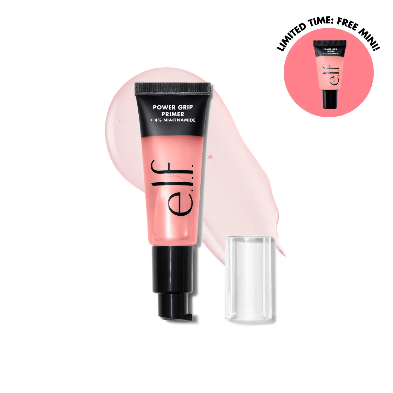 e.l.f. Power Grip Primer + 4% Niacinamide - Makeup Primer Brightens & Evens Skin Tone, Long-Lasting Grip, Dewy Glow, Non-Comedogenic, 2 Sizes