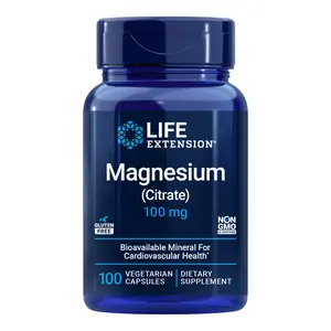 Life Extension Magnesium Citrate 100 MG, 100 Vegetarian Capsules Life Extension Magnesium Citrate 100 MG, 100 Vegetarian Capsules