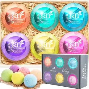 artnaturals Bath Bombs Gift Set - 6 Bubble Bath Bomb Fizzies