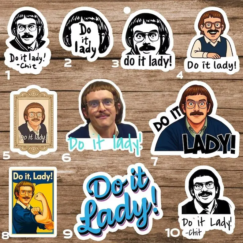 10+ Chit Do It Lady Sticker, Viral TikTok Quote Sticker, Funny Waterproof Decal, Laptop Sticker, Aesthetic Motivation Sticker, Gift for Friends