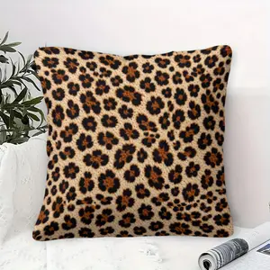 Classic Leopard Print Boho Chic Throw Pillow, Luxury Vintage Bohemian Decorative Pillow with Insert, All Season Lumbar Support Cushion for Sofa, Bay Window, Cafe, Perfect Housewarming Birthday Christmas Gift