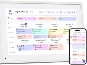 Calendar: 15-inch Wall Planner Digital Calendar & Chore Chart, Smart Touchscreen Interactive Display for Family Schedules – Wall Mount Included, Great for Organizing Your 2026 Calendar