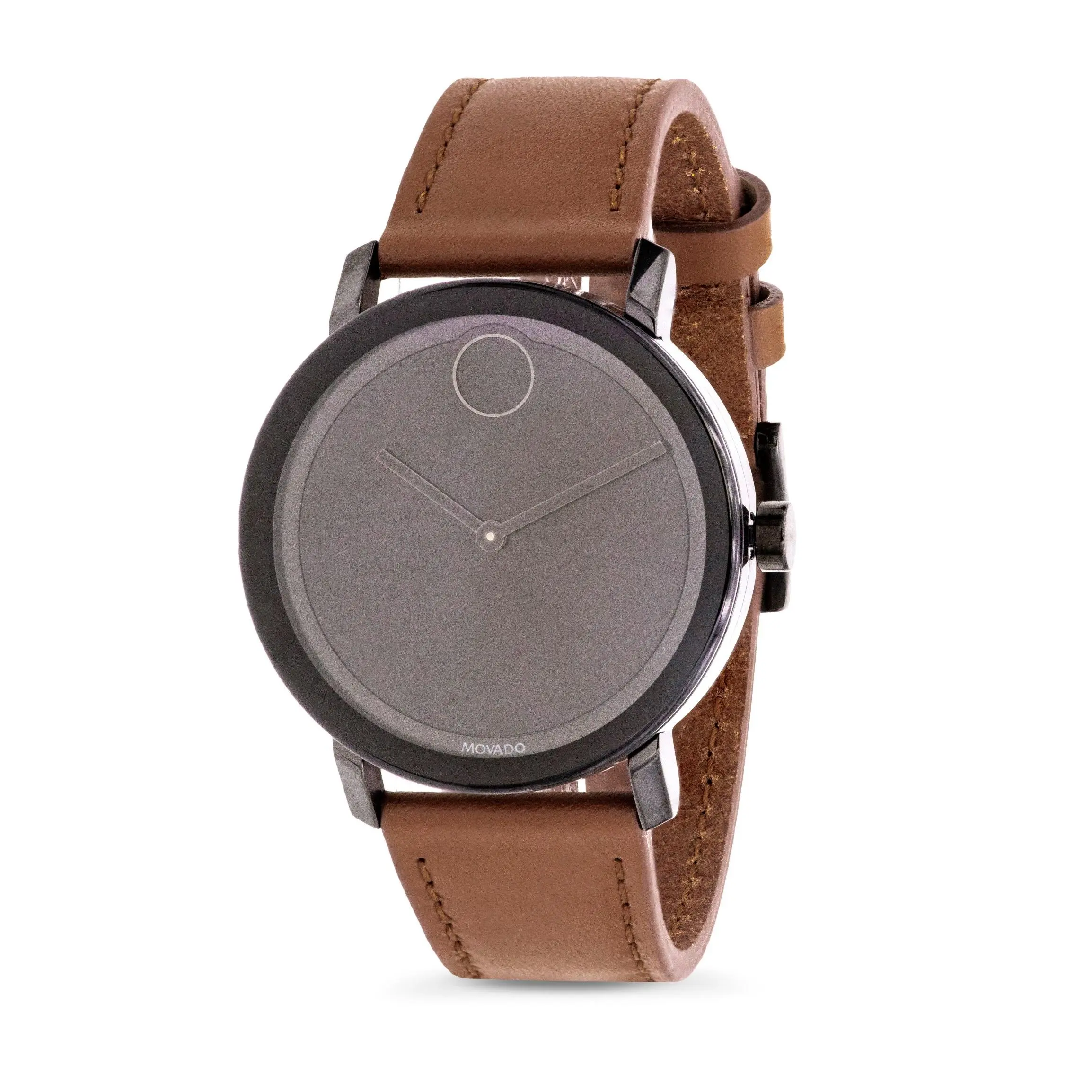 Movado Bold Cognac Leather Mens Watch 3600537