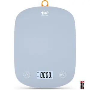 Digital Food Scale, 11lb Digital Kitchen Scale, 1g High Accuracy Meat Scale, 6 Units, Cooking Scale with Hook, Ultra Slim Kitchen Weight Scale, Touch Control, Tare Function, Auto Off, LCD Display