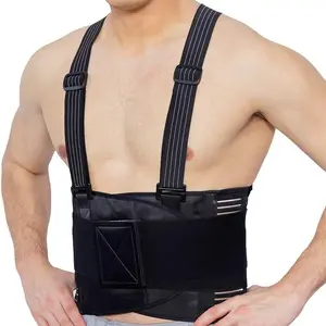Industrial Work Waist Brace, Removable Suspender Strap, Heavy Lifting Safety Lower Back Belt, Construction Moving Warehouse Back Brace