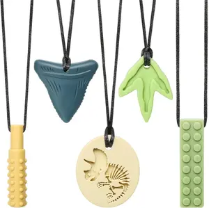 Silicone Sensory Chew Necklace – Textured Pendant for Fidgeting & Everyday Use