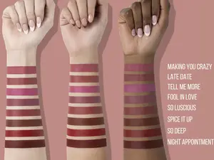 Beauty Creations TEASE ME Lipstick Matte Cosmetic Soft Matte Lipstick Intensely Pigmented Lightweight Formula No Scent Gentle on Sensitive Skin