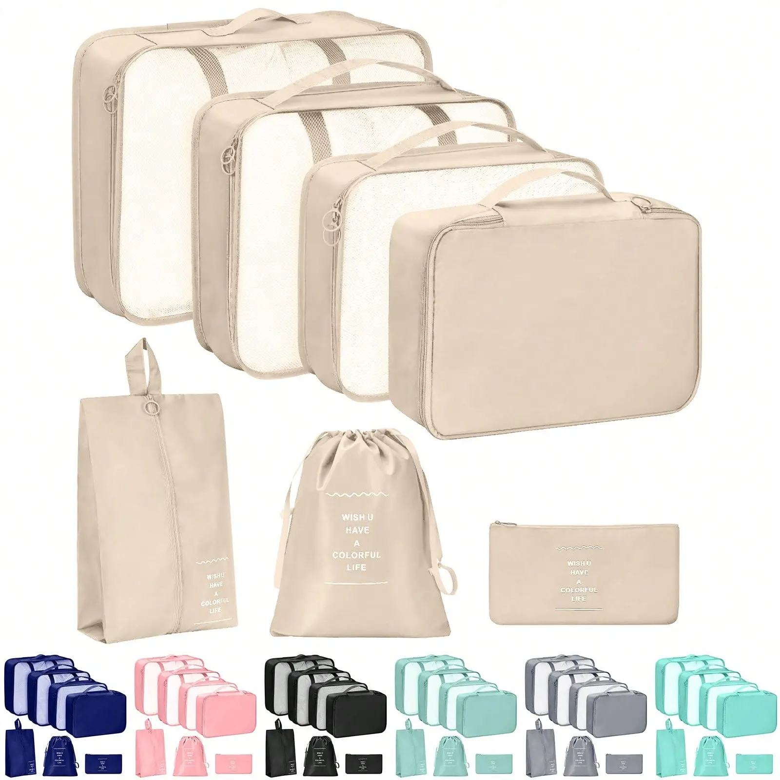 Travel Storage Bag Set 7PCS Foldable Multifunctional Lightweight Durable for Suitcase Packing Travel Storage Bag Set 7PCS Foldable Multifunctional Lightweight Durable for Suitcase Packing