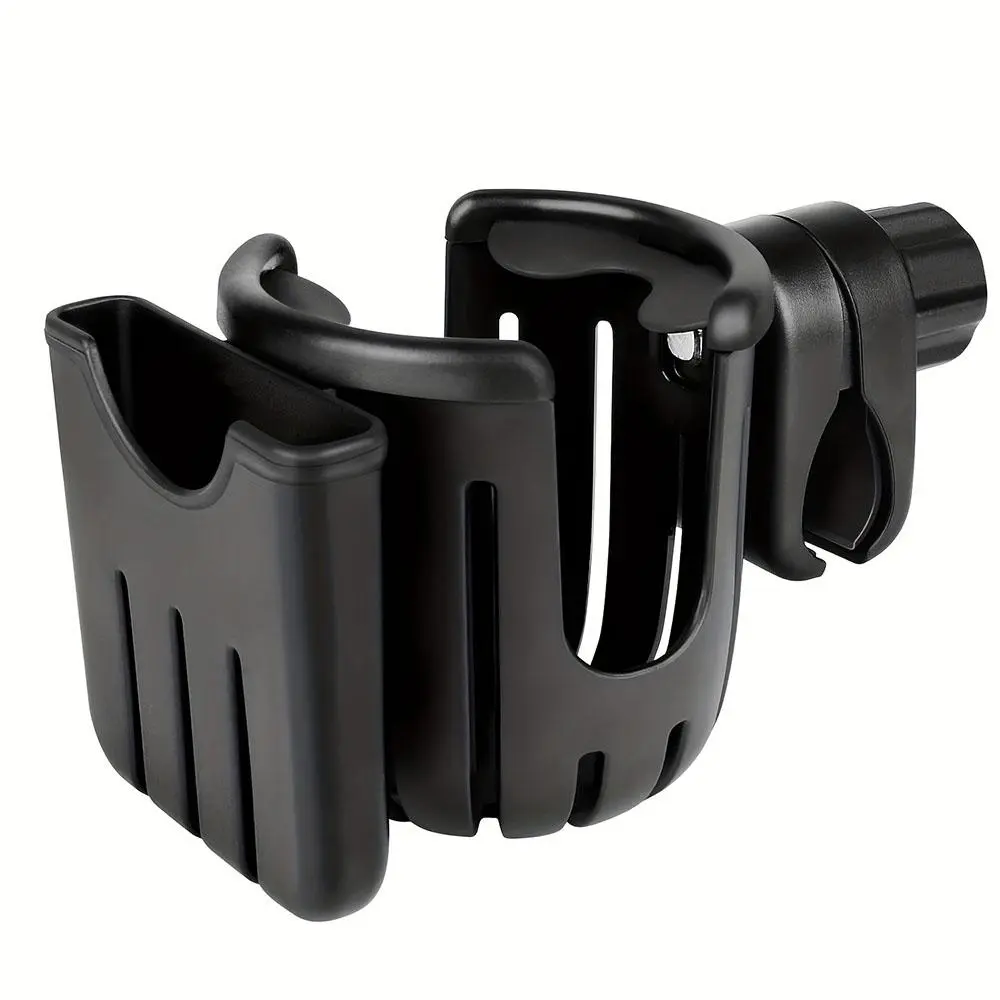 2-in-1 Universal Cup Holder, Stroller Cup Holder, Bicycle Cup Holder, Wide Mouth Design Cup Holder, 360-Degree Rotating Black Bicycle Cup Holder for Electric Scooters, Strollers, Water Bottles, Bike Accessories, Motorcycle Accessory