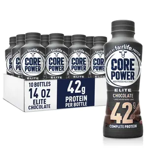 Core Power Fairlife Elite 42g High Protein Milk Shakes For kosher diet, Ready to Drink for Workout Recovery, Chocolate, 14 Fl Oz (Pack of 10), Liquid, Bottle(Packaging may vary)