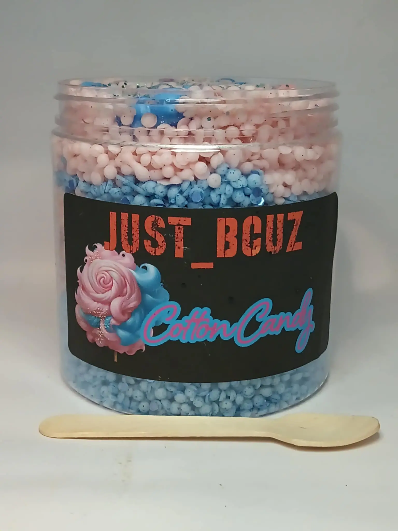 Jar of Cotton Candy Fragranced Wax Melt Beads