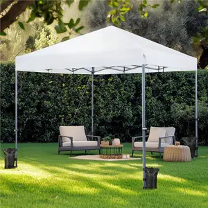 Costoffs 12x12FT Pop-up Canopy, Instant Setup Shelter for 12-18 People, UPF 50+ Sun Protection Gazebo for Backyard Parties, Camping & Events