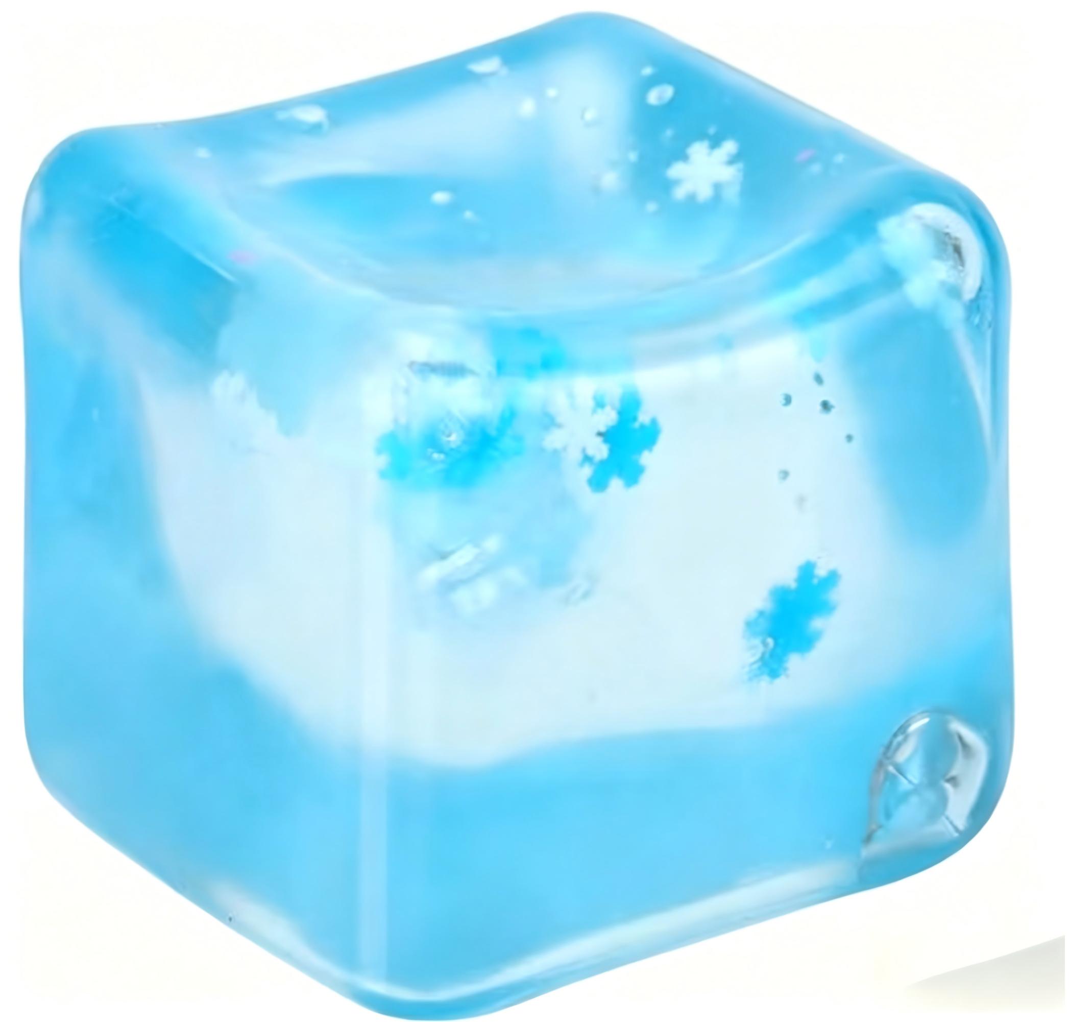2pc Magic Snowflake Shimmer Cube Soft Squishy Toy, Stress Ball — Perfect for ASMR enthusiasts and stress relief lovers!