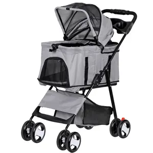 Segawe 3-in-1 Multifunction Folding Pet Stroller - Detachable Animal Carrier, Jogger for Small to Medium Dogs & Cats, Outdoor Use