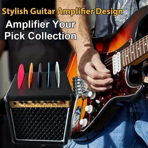 Vintage Guitar Pick Holder Box, Portable Guitar Picks Storage Case, Retro Speaker Design, Gift for Guitar Lovers, Guitar Assisted Tool