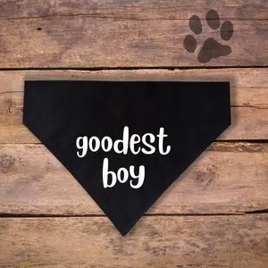 Funny Over The Collar Dog Bandana - Pet Accessory Clothing - Goodest Boy