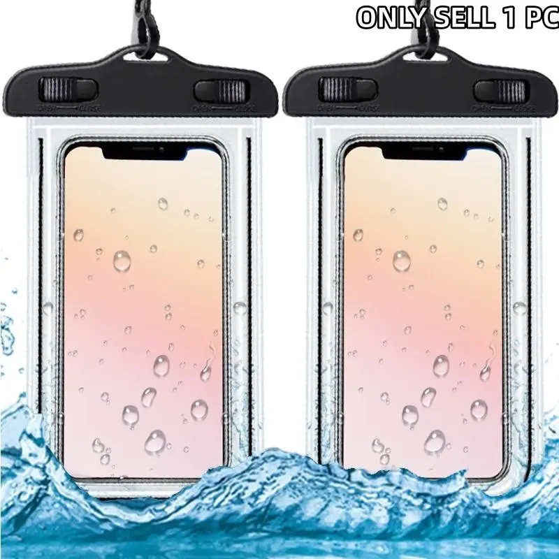 Waterproof Sealing Protective Snug Cover Cellphone Phone Case Cover Casing Shell, Protector, protection, Accessories, Swimming Dry Bag, Underwater Pouch for iPhone 17 16 15 14 13 12 11 Pro Max Plus Air & Other Android Smartphone, Universal Pouch