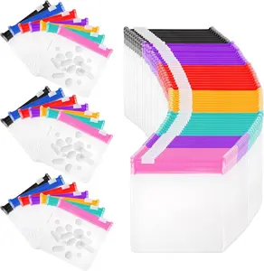 Clear Zipper Pill Storage Bag,7 Counts/set Reusable Pill Organizer,Portable Pill Organizer Storage Bag for Travel, Home Organizer for Pill& Small Item,Travel Accessories Healthcare Aid