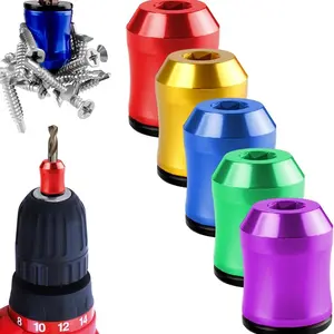 Strong Magnetic Screw Ring, Screwdriver HeadMagnetic Ring, 1/4" Universal Strong Magnetic Ring, Removable Magne-tic ScrewdriverDrill Bit Holder for Hex Screwdrivers and Power Bits, Mechanics & Carpenters, Magnetic Screwdriver Tools